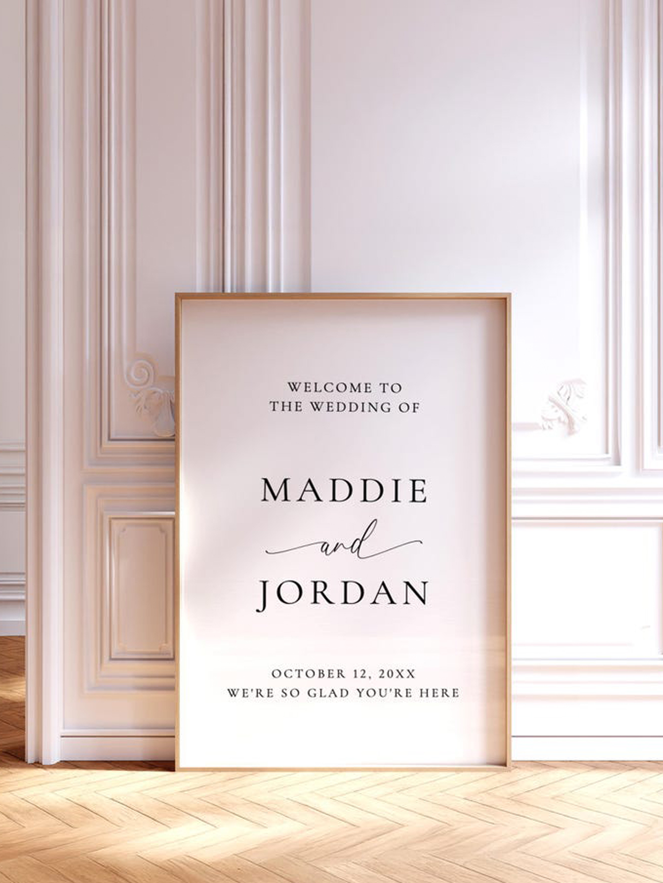 Minimalist Modern Wedding Welcome Sign